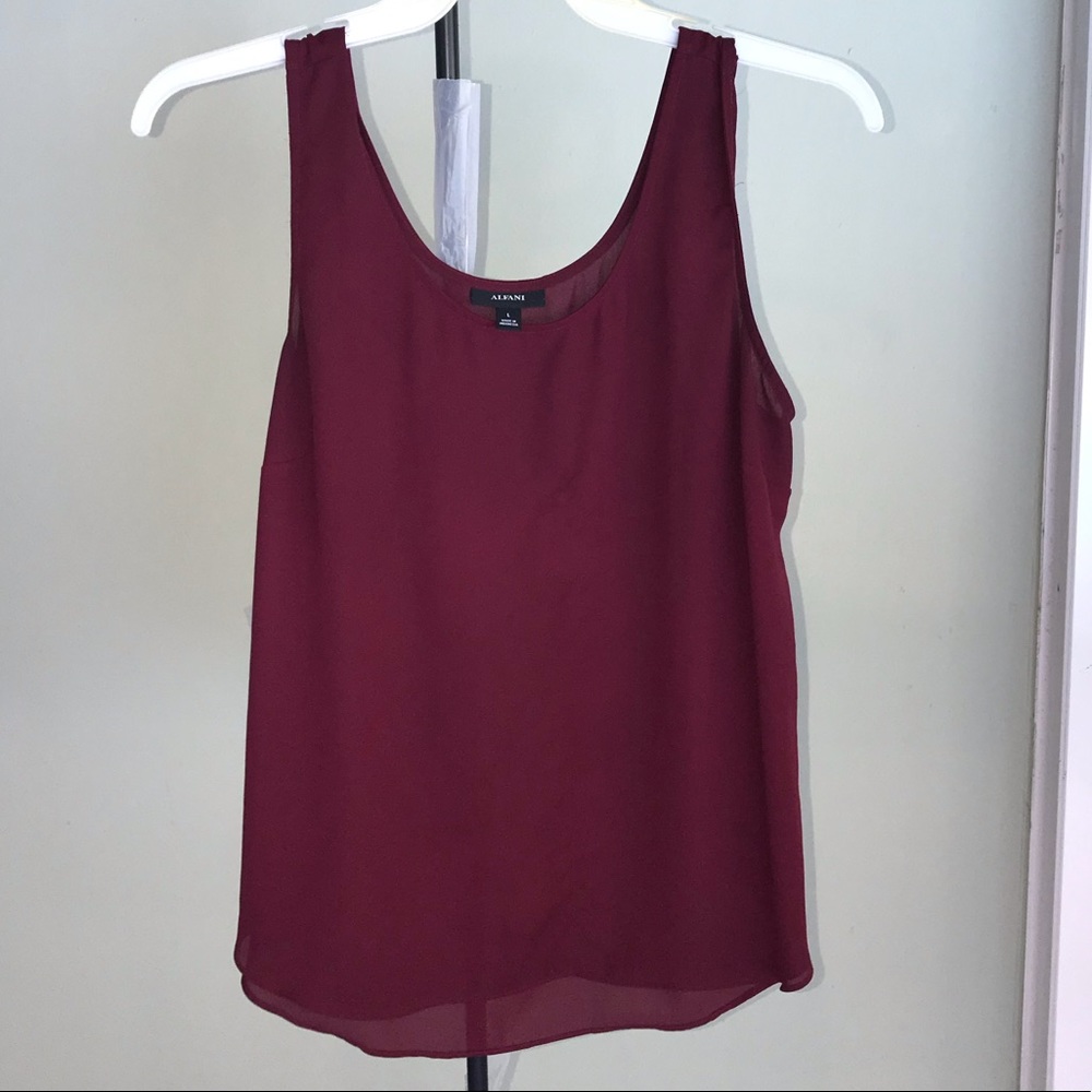 Cranberry sleeveless top